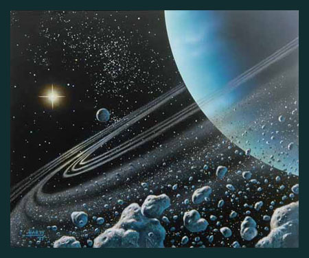 Nicht nur der Saturn sondern auch der hier abgebildete Uranus haben einen Ring. Nicht nur der Saturn sondern auch der hier abgebildete Uranus haben einen Ring.